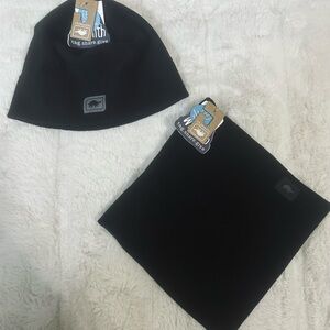 Turtle Fur Black Beanie and Neck Warmer NWT Fleece
